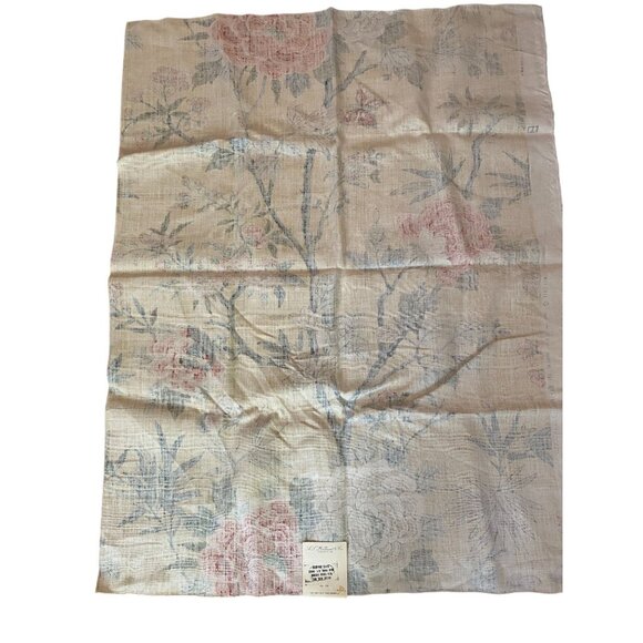 Vintage G.P. & J. Baker  100% Linen Fabric Sample Floral Canton Design Multicolo - Picture 2 of 5